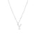 Simple Style Letter Stainless Steel Plating Inlay Zircon White Gold Plated Gold Plated Pendant Necklace