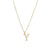 Simple Style Letter Stainless Steel Plating Inlay Zircon White Gold Plated Gold Plated Pendant Necklace