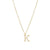 Simple Style Letter Stainless Steel Plating Inlay Zircon White Gold Plated Gold Plated Pendant Necklace