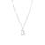 Simple Style Letter Stainless Steel Plating Inlay Zircon White Gold Plated Gold Plated Pendant Necklace