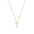 Simple Style Letter Stainless Steel Plating Inlay Zircon White Gold Plated Gold Plated Pendant Necklace