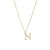 Simple Style Letter Stainless Steel Plating Inlay Zircon White Gold Plated Gold Plated Pendant Necklace