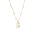 Simple Style Letter Stainless Steel Plating Inlay Zircon White Gold Plated Gold Plated Pendant Necklace