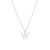 Simple Style Letter Stainless Steel Plating Inlay Zircon White Gold Plated Gold Plated Pendant Necklace