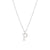 Simple Style Letter Stainless Steel Plating Inlay Zircon White Gold Plated Gold Plated Pendant Necklace