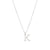 Simple Style Letter Stainless Steel Plating Inlay Zircon White Gold Plated Gold Plated Pendant Necklace