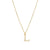 Simple Style Letter Stainless Steel Plating Inlay Zircon White Gold Plated Gold Plated Pendant Necklace