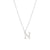 Simple Style Letter Stainless Steel Plating Inlay Zircon White Gold Plated Gold Plated Pendant Necklace