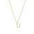 Simple Style Letter Stainless Steel Plating Inlay Zircon White Gold Plated Gold Plated Pendant Necklace