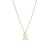 Simple Style Letter Stainless Steel Plating Inlay Zircon White Gold Plated Gold Plated Pendant Necklace