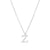 Simple Style Letter Stainless Steel Plating Inlay Zircon White Gold Plated Gold Plated Pendant Necklace