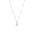 Simple Style Letter Stainless Steel Plating Inlay Zircon White Gold Plated Gold Plated Pendant Necklace