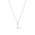 Simple Style Letter Stainless Steel Plating Inlay Zircon White Gold Plated Gold Plated Pendant Necklace