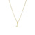 Simple Style Letter Stainless Steel Plating Inlay Zircon White Gold Plated Gold Plated Pendant Necklace