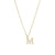 Simple Style Letter Stainless Steel Plating Inlay Zircon White Gold Plated Gold Plated Pendant Necklace