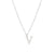 Simple Style Letter Stainless Steel Plating Inlay Zircon White Gold Plated Gold Plated Pendant Necklace