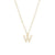 Simple Style Letter Stainless Steel Plating Inlay Zircon White Gold Plated Gold Plated Pendant Necklace