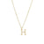 Simple Style Letter Stainless Steel Plating Inlay Zircon White Gold Plated Gold Plated Pendant Necklace