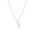 Simple Style Letter Stainless Steel Plating Inlay Zircon White Gold Plated Gold Plated Pendant Necklace