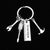 Simple Style Letter Stainless Steel Plating Men's Keychain 1 Piece