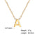 Simple Style Letter Stainless Steel Plating Pendant Necklace