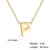 Simple Style Letter Stainless Steel Plating Pendant Necklace