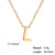 Simple Style Letter Stainless Steel Plating Pendant Necklace