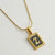 Simple Style Letter Stainless Steel Titanium Steel Enamel Chain Pendant Necklace 1 Piece