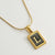 Simple Style Letter Stainless Steel Titanium Steel Enamel Chain Pendant Necklace 1 Piece