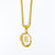 Simple Style Letter Stainless Steel Titanium Steel Enamel Plating Pendant Necklace