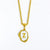 Simple Style Letter Stainless Steel Titanium Steel Enamel Plating Pendant Necklace