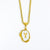 Simple Style Letter Stainless Steel Titanium Steel Enamel Plating Pendant Necklace