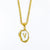 Simple Style Letter Stainless Steel Titanium Steel Enamel Plating Pendant Necklace