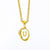 Simple Style Letter Stainless Steel Titanium Steel Enamel Plating Pendant Necklace