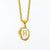 Simple Style Letter Stainless Steel Titanium Steel Enamel Plating Pendant Necklace