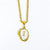 Simple Style Letter Stainless Steel Titanium Steel Enamel Plating Pendant Necklace