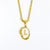 Simple Style Letter Stainless Steel Titanium Steel Enamel Plating Pendant Necklace