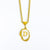 Simple Style Letter Stainless Steel Titanium Steel Enamel Plating Pendant Necklace