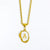 Simple Style Letter Stainless Steel Titanium Steel Enamel Plating Pendant Necklace