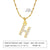 Simple Style Letter Stainless Steel Titanium Steel Inlay Artificial Diamond Pendant Necklace