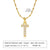 Simple Style Letter Stainless Steel Titanium Steel Inlay Artificial Diamond Pendant Necklace