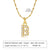 Simple Style Letter Stainless Steel Titanium Steel Inlay Artificial Diamond Pendant Necklace