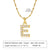 Simple Style Letter Stainless Steel Titanium Steel Inlay Artificial Diamond Pendant Necklace