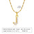 Simple Style Letter Stainless Steel Titanium Steel Inlay Artificial Diamond Pendant Necklace