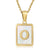 Simple Style Letter Stainless Steel Titanium Steel Plating Inlay Shell 18k Gold Plated Pendant Necklace