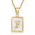 Simple Style Letter Stainless Steel Titanium Steel Plating Inlay Shell 18k Gold Plated Pendant Necklace