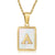 Simple Style Letter Stainless Steel Titanium Steel Plating Inlay Shell 18k Gold Plated Pendant Necklace