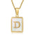 Simple Style Letter Stainless Steel Titanium Steel Plating Inlay Shell 18k Gold Plated Pendant Necklace