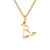 Simple Style Letter Stainless Steel Titanium Steel Plating Pendant Necklace