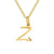 Simple Style Letter Stainless Steel Titanium Steel Plating Pendant Necklace